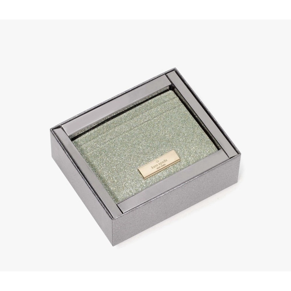 NWT Kate Spade Kenzie Boxed Small Cardholder Wallet in Seawater Green. 5283